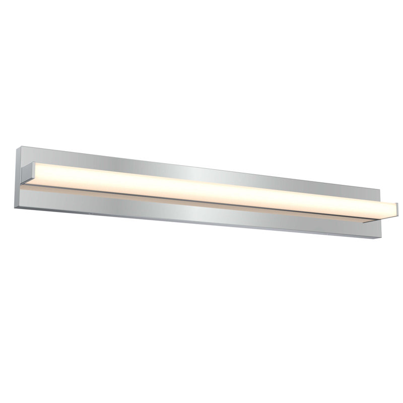 Meuble-lavabo linéaire réglable Ledge, H 4,75 po x l 36 po x P 3,75 po, 32 W, Nickel satiné