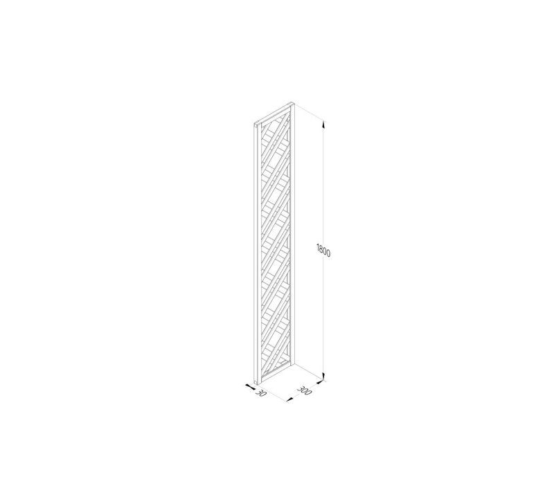 180cm H Wood Trellis, 180cm H x 30cm W x 3cm D