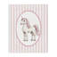 Licorne douce sur toile à rayures roses, design par Christine Simpson Art-283314113