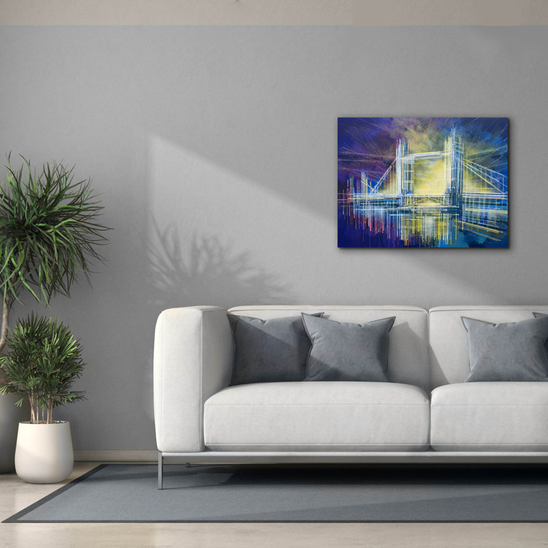 «Tower Bridge At Midnight» par Marc Todd, H 26 po x l 34 po x P 1,5 po