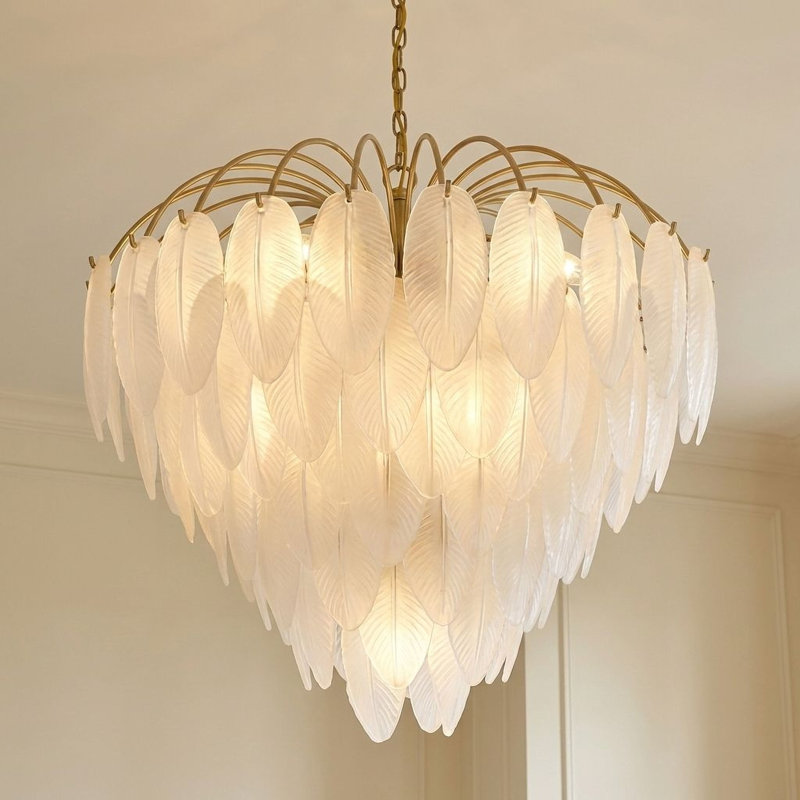 Boa 9-Light Chandelier in Warm Brass by Breegan Jane, 6 Lights