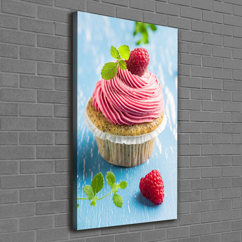 Raspberry Cupcake - Wrapped Canvas Print