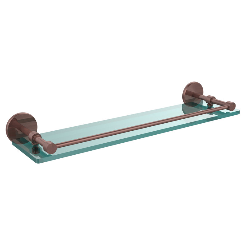 Dalston Bracket Shelf, Unlacquered Brass, 3" H x 22" W x 5" D
