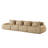 146 Inch Modern Modular Sectional Sofa, Flannelette Fabric, Oversized 4-Seater Couch, Deep Seat, Buckle Connection, Anti-Slip Design, No Assembly Required-1795229059-1795229057