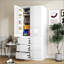 Armoire de rangement spacieuse avec garde-manger avec tablettes, tiroirs et portes pour un rangement organisé et élégant des aliments