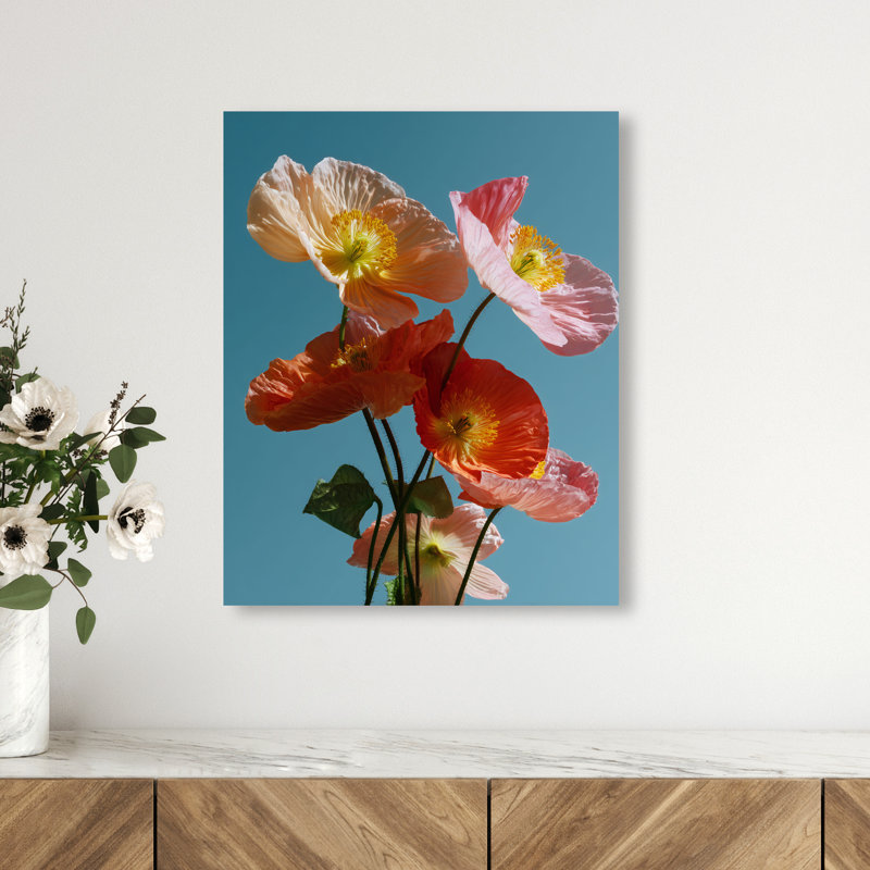 Poppy Bloom II Print by Oliver Gal, Gallery Wrapped, 16"H x 20"W