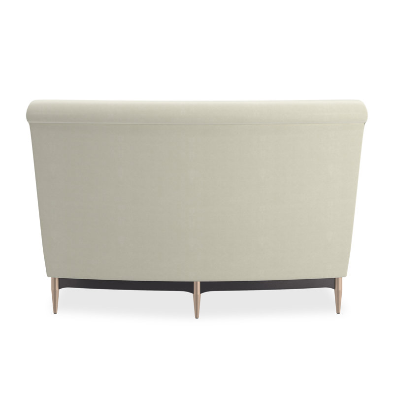 Three's Company Chair, Ivory Velvet