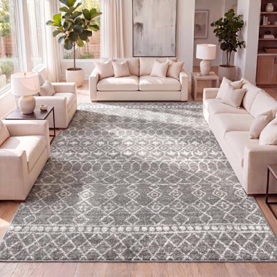 Bouton Moroccan Beni Souk Gray/Cream Rug
