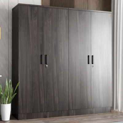 Double Wardrobe With 4 Slim Door!