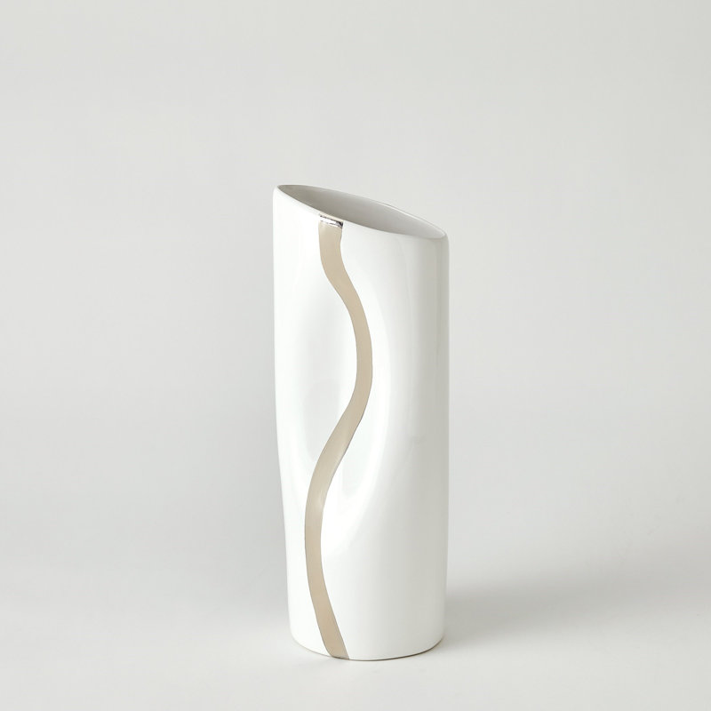 Handmade Ceramic Table Vase, 17" H x 7" W x 5" D