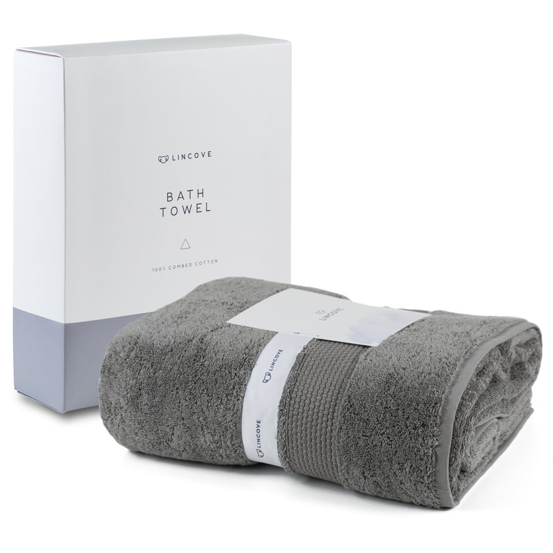 Lincove 100% Cotton Luxury Bath Towel  - Highly Absorbent & Eco-Friendly, Mist