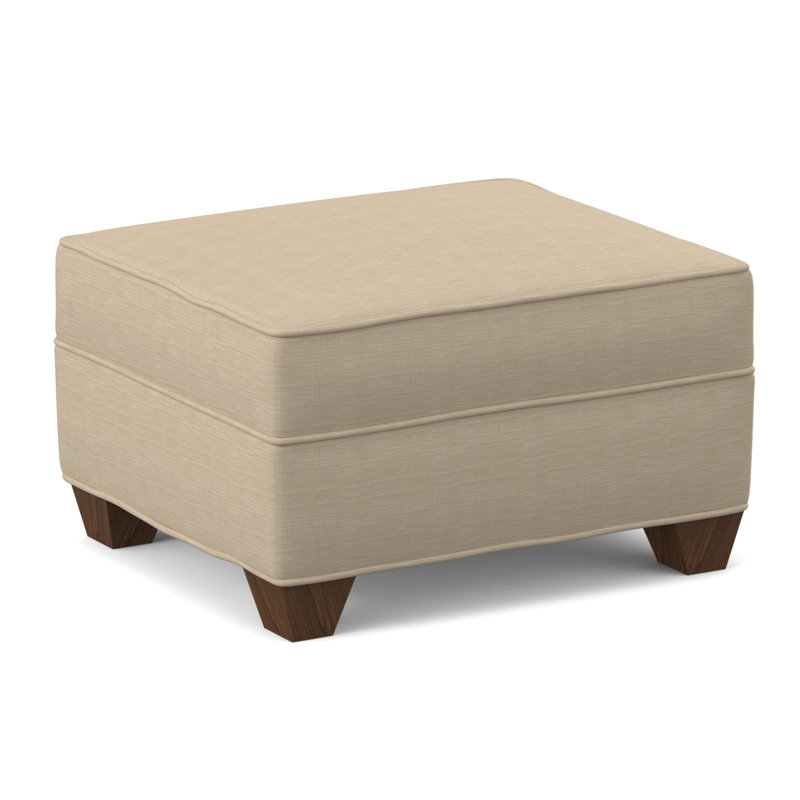 Phillips 26" Wide Rectangle Standard Ottoman, Montana Walnut, Ridgecrest Putty