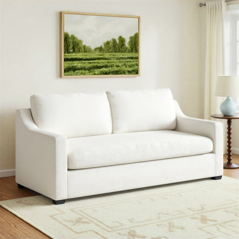 Cranbrook 88'' Upholstered Sofa, Bayou Off White Canvas