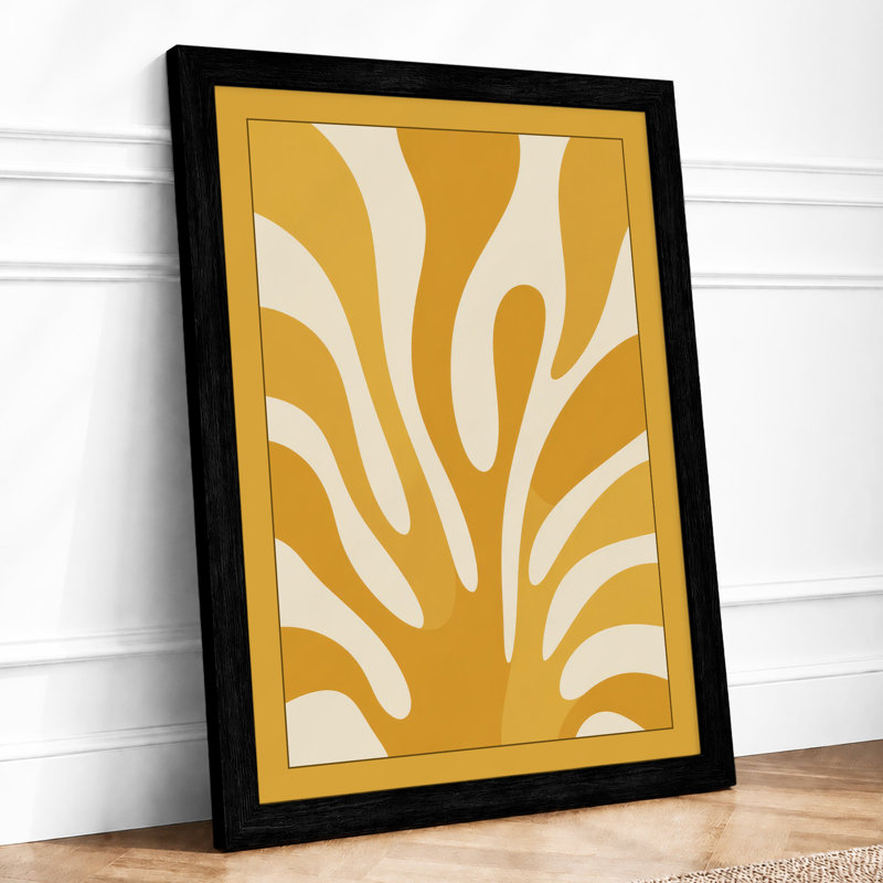 Golden Sunburst Art Deco - Framed Print, A4 - 29.7 x 21.0 cm, Black