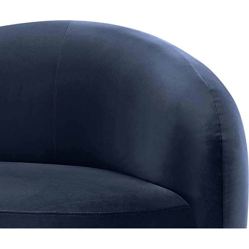 Aldana 92.5" Velvet Upholstered Sofa, Navy Velvet
