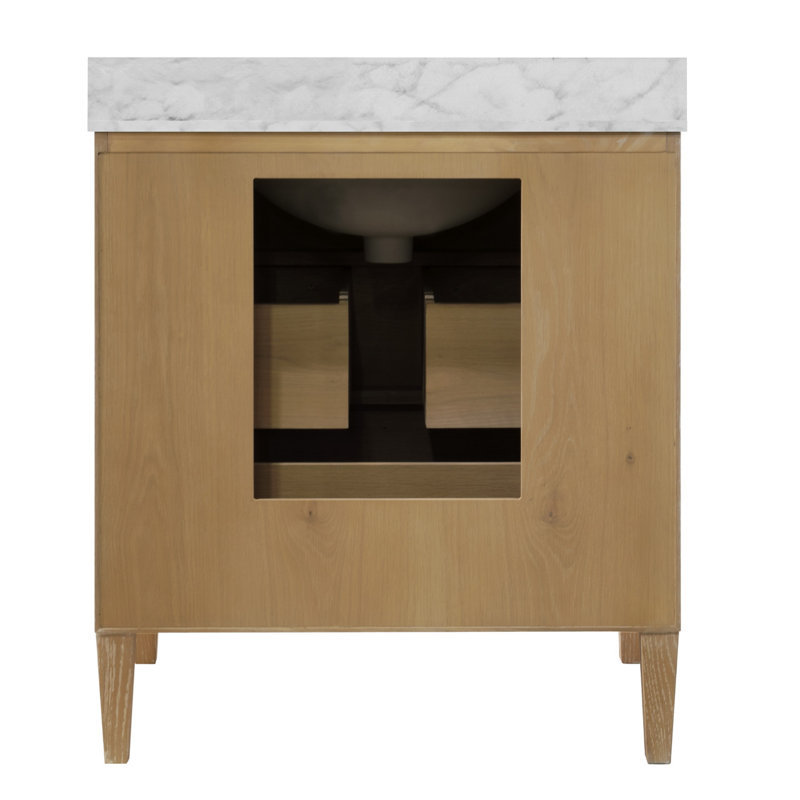 Odin 30.5'' Single Bathroom Vanity | Carrara Marble Top