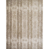 Hand Knotted Wool Striped Area Rug in Beige/Brown