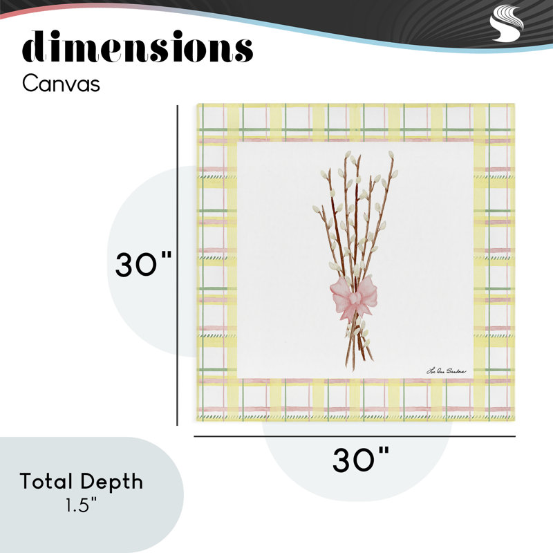 Toile de saule pastel à motif de ressorts, design par Lee Ann Sanders, H 30 po x l 30 po