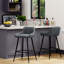 Tabouret de comptoir rembourré avec structure en métal-887964100-887964101