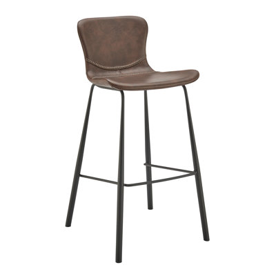 Mald Upholstered Adjustable Height Counter Stool with Metal Frame