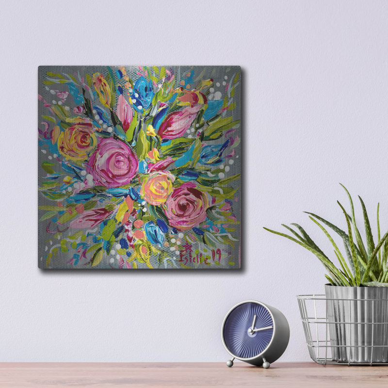 «Spring Bouquet» par Estelle Grengs, H 12 po x l 12 po