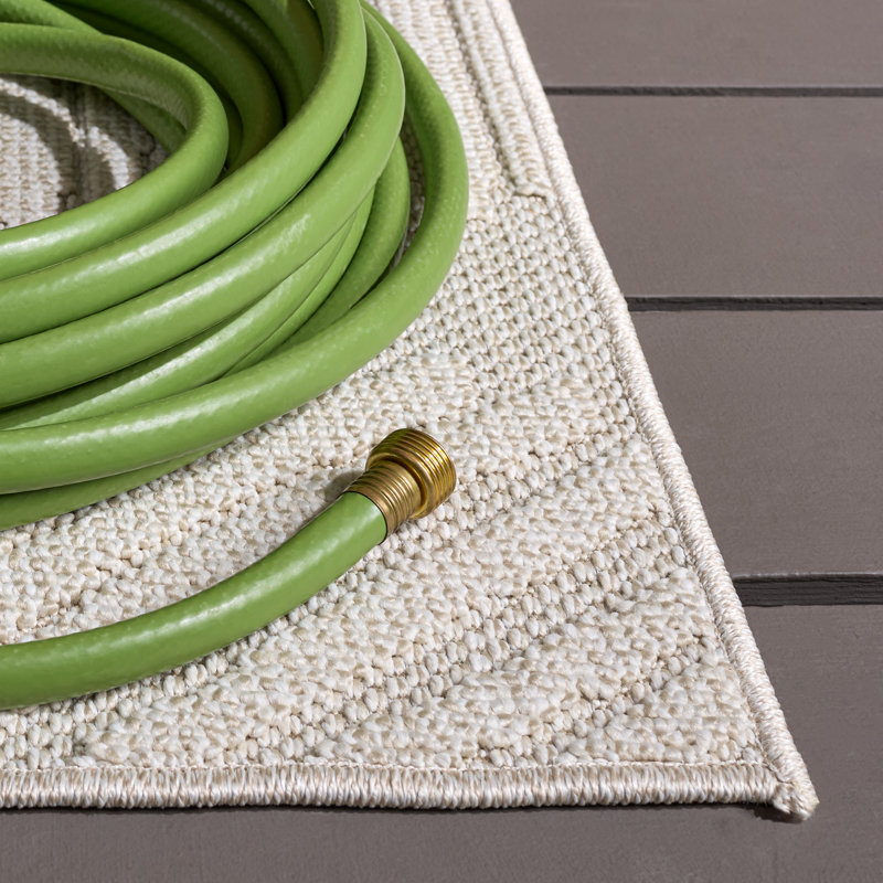 Delrae Performance Abstract Indoor/Outdoor Area Rug, Runner 2'2" x 8'