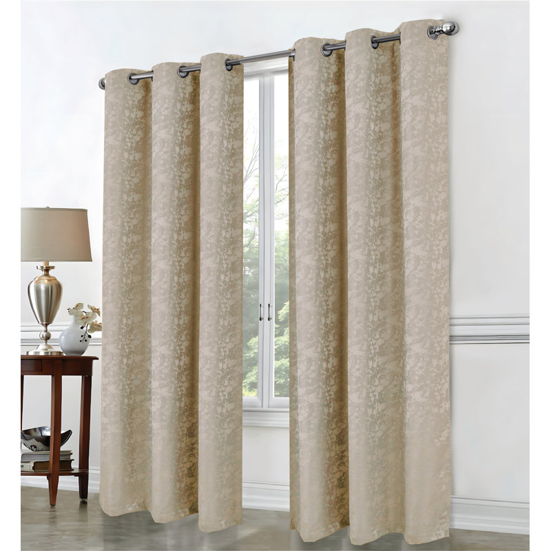 Calypso Shimmer Window Curtain Set, Taupe