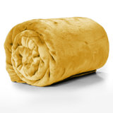 Reversible Mink Faux Plush Fur Fleece Blanket