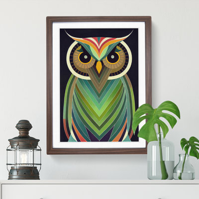 Unique Owl Art No.7 Abstract - Wall Art