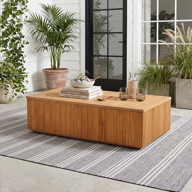 Solid Teak Wood Outdoor Coffee Table