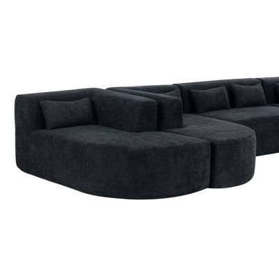 Upholstered Sofa Couch with Back Pillow for Living Room