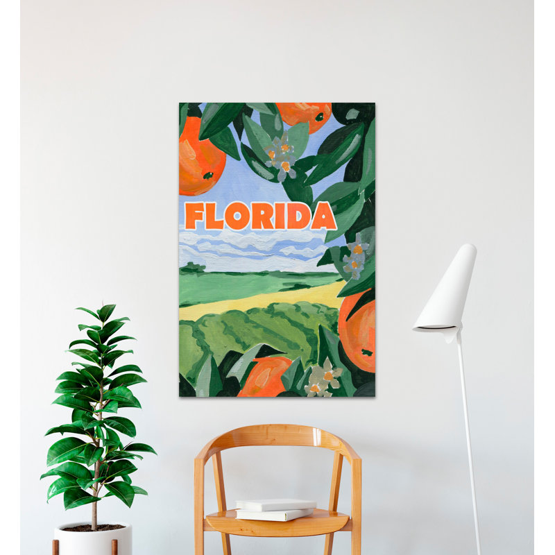 Quelque part en Floride - impression sur toile tendue, H 12 po x l 8 po x P 1,5 po