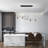 Minhchau 5 - Light Black LED Kitchen Island Pendant