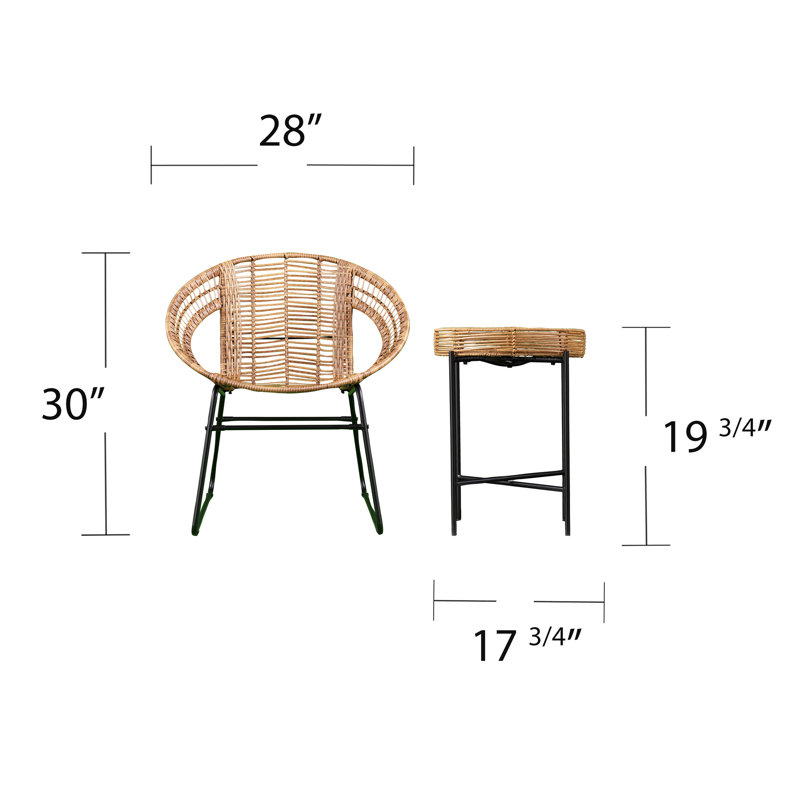 Faircloth 3 Piece Rattan Seating Group
