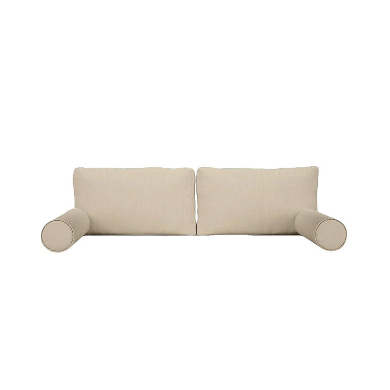 Ensemble de coussins de lit East Green Swing, simple, style 4, brun clair lin, Lit simple, Lin brun clair