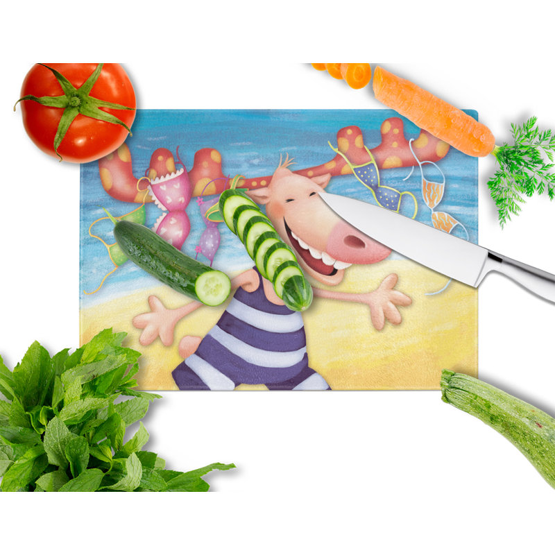 Orignal en verre trempé caroline de la planche à découper sur la plage