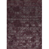 Amour Hand Knotted Area Rug in Purple