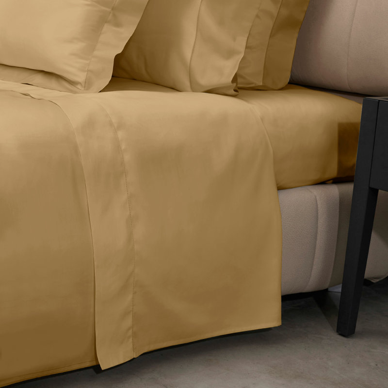 Raffaello Sateen Duvet Cover, Caramel, King Duvet Cover