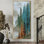 «Winter Pine Tree Forest At Goat Rock Beach», art mural sur toile vert en Californie