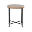 Table d'appoint Reena, bois brun clair, noir, rond-105906830