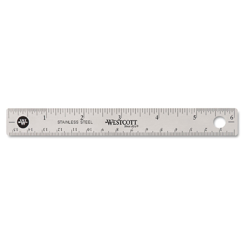 Règle de bureau en acier inoxydable westcott