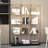 Tempered Glass Display Cabinet,Wine Cabinet, Storage Cabinet,File Cabinet With Bluetooth Led Light Strips,Tempered Glass Top, Lock On Door Wheels,Suitable For Living Room, Bedroom, Hall, Office-343237261