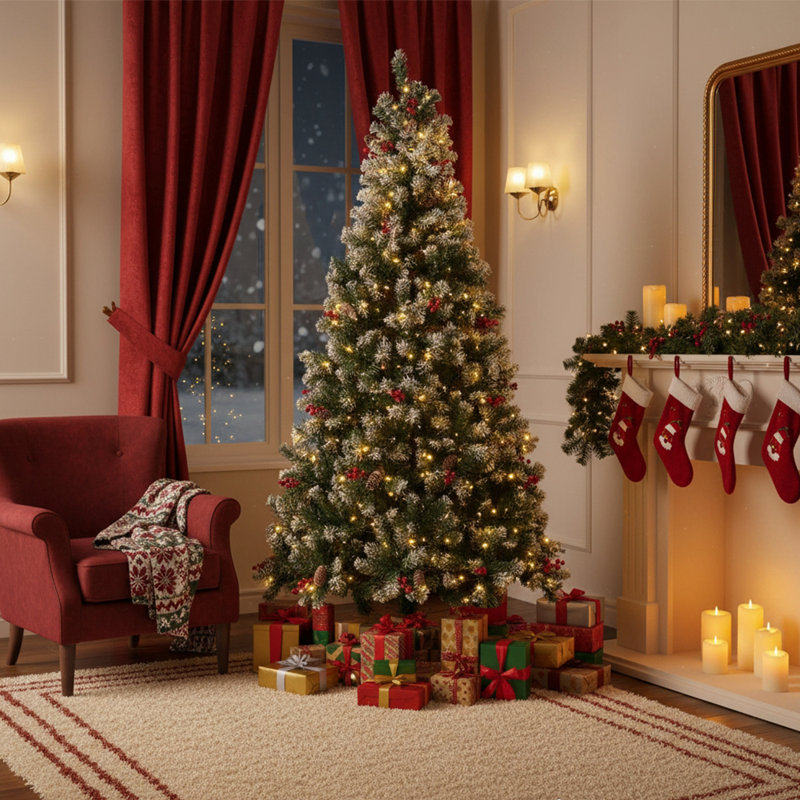 Artificial Pine Christmas Tree, 3.6' H