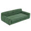 Lit moelleux et moelleux pour chien surdimensionné, lin olive, dossiers larges et confortables