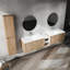 Meuble-lavabo 84 po avec armoire latérale et lavabo - traitement de l'eau, espace beauté moderne, sensation luxueuse-130431030