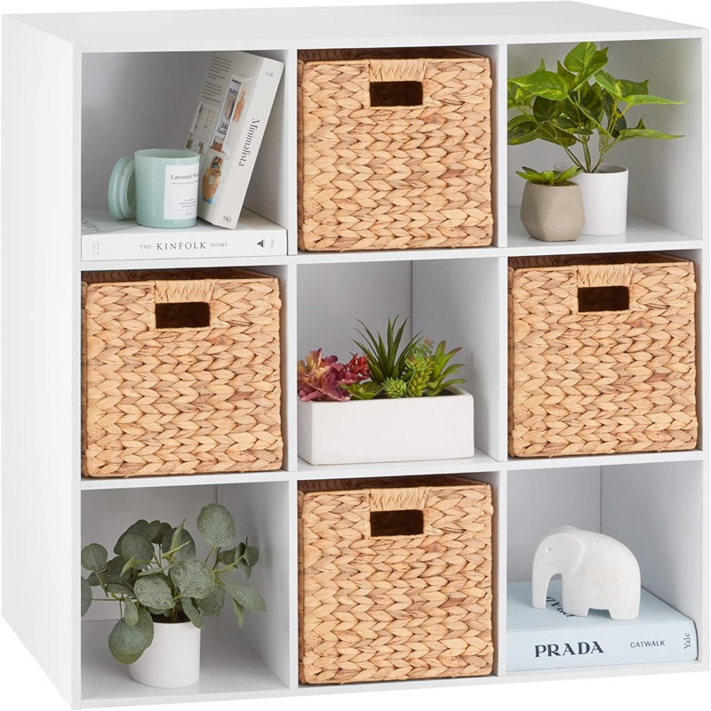 Organisateur de rangement à 9 cubes, blanc