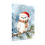 Hibou de Noël avec chapeau et foulard sur une branche-1210475337