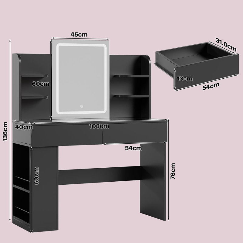 Dressing Table, Black