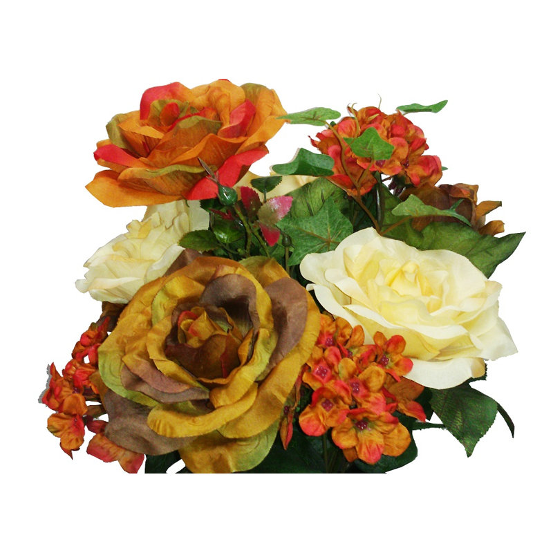 Arrangement de fleurs mixtes, Caramel / beige