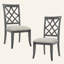 Ensemble de 2 chaises de salle à manger rembourrées avec cadre en bois et chaises de style rétro Mid-Century pour le salon et le restaurant-403593197